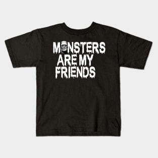 Monsters Are My Friends Frankenstein Gothic Grunge Kids T-Shirt